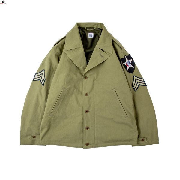 

men's jackets big size vintage loose fitting cotton fabric wool lining us army m41 jacket rtm41 read description and chart before order, Black;brown