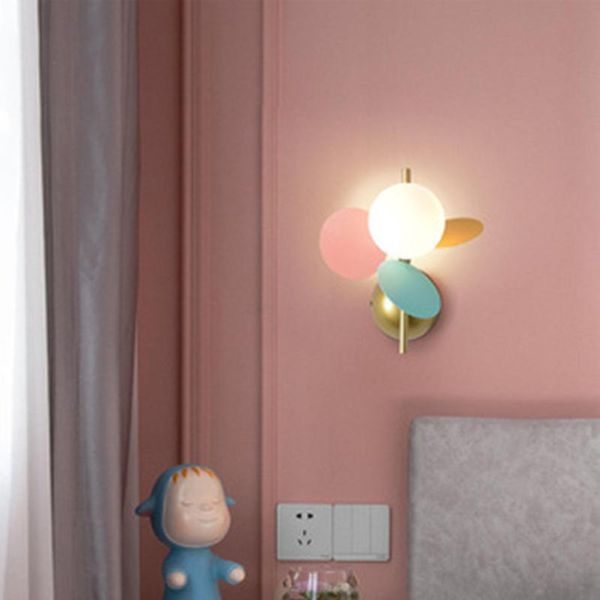 

modern contracted children room wall lamp nordic bedroom bedside el corridor decorative light