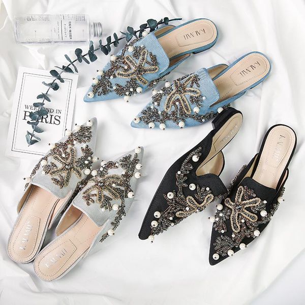 

slippers summer fashion all-match, Black