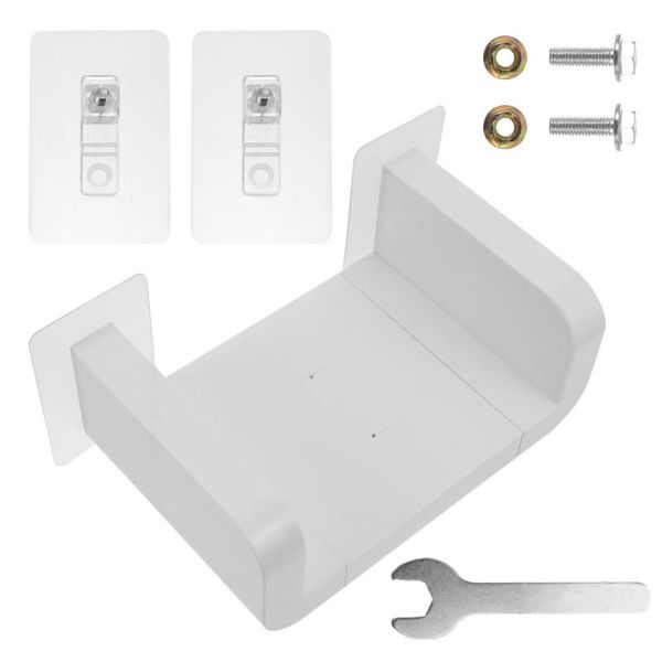 

hooks & rails 1pc practical storage rack wall-mounted holder punch-wall shelf