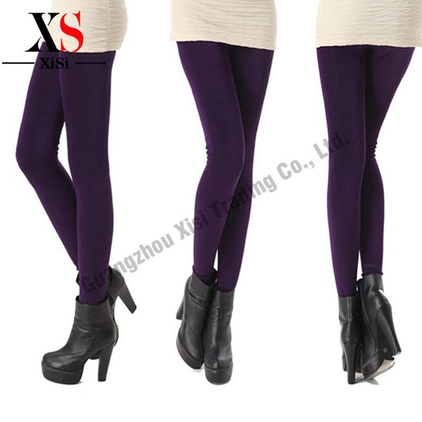 

women's leggings warm thick plus cashmere winter pants slim elasticity womens knitted great sale, Black