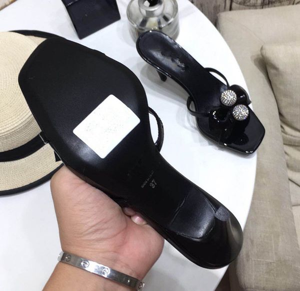 

brand woman slipper designer lady sandals summer fashion, Black