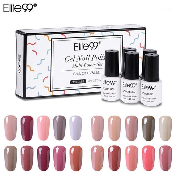 

elite99 5 pieces/lot nude color gel polish with gift box platinum uv soak off nail art manicure varnishes1, Red;pink