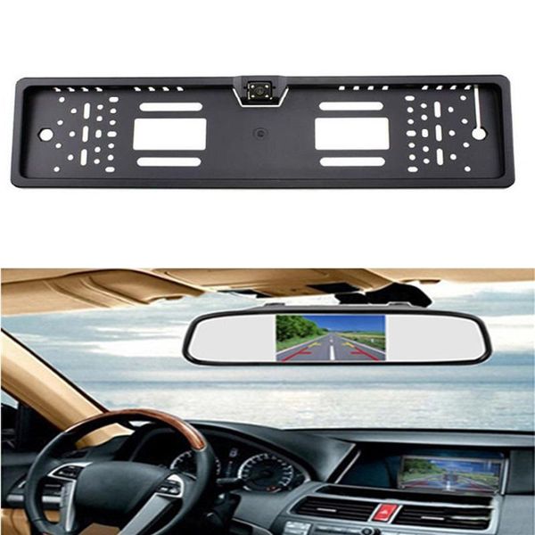 

car rear view cameras& parking sensors 4.3"lcd reversing camera license plate frame ccd rearview image system 7"lcd