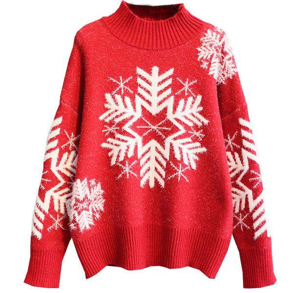 

women's christmas sweater pullover ugly sweater knitted floral stylish casual soft long sleeve regular fit turtleneck fall winter blue, White;black