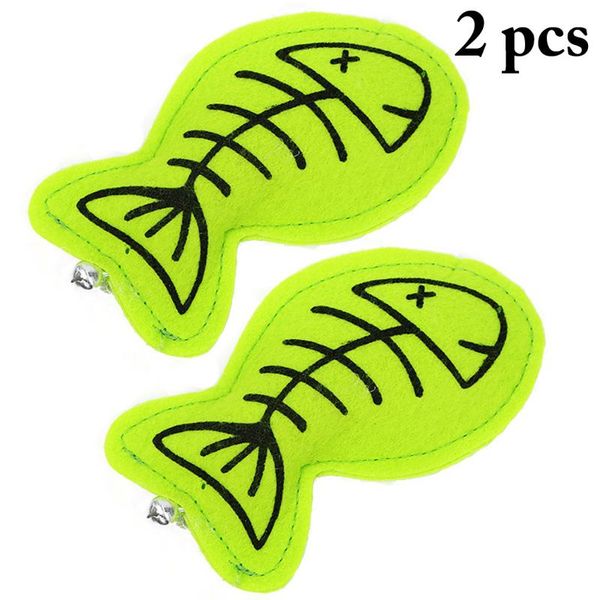 

cat toys 2pcs non-woven pp cotton catnip bite resistant fish shape kitten interactive toy chew pet supplies favors