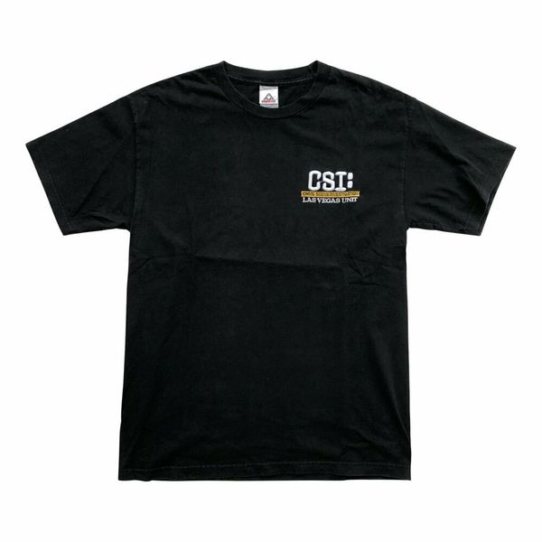 

vintage 2000s csi las vegas t-shirt, White;black