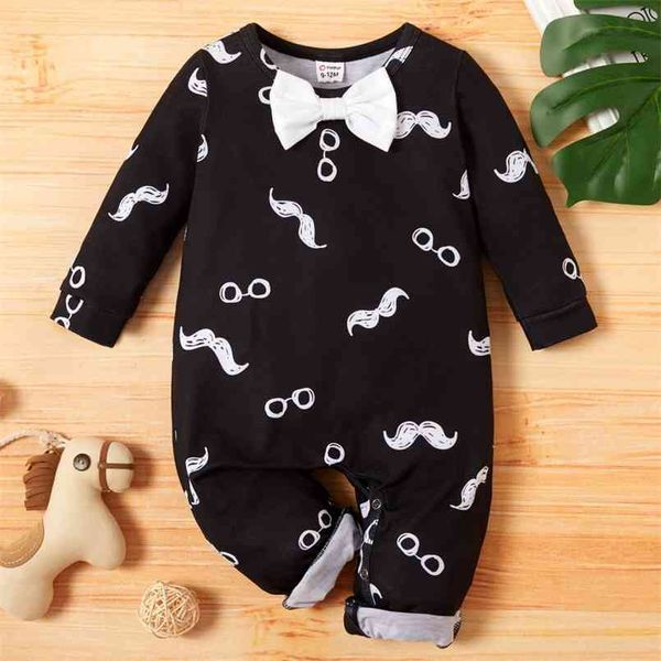 

spring and autumn baby gentleman moustache jumpsuit for boy 210528, Blue