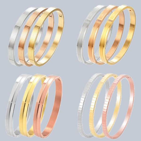 

bangle lovers bracelets woman titanium stainless steel cubic zirconia fashion cuff charm love luxury couples bangles india jewelry gift, Black