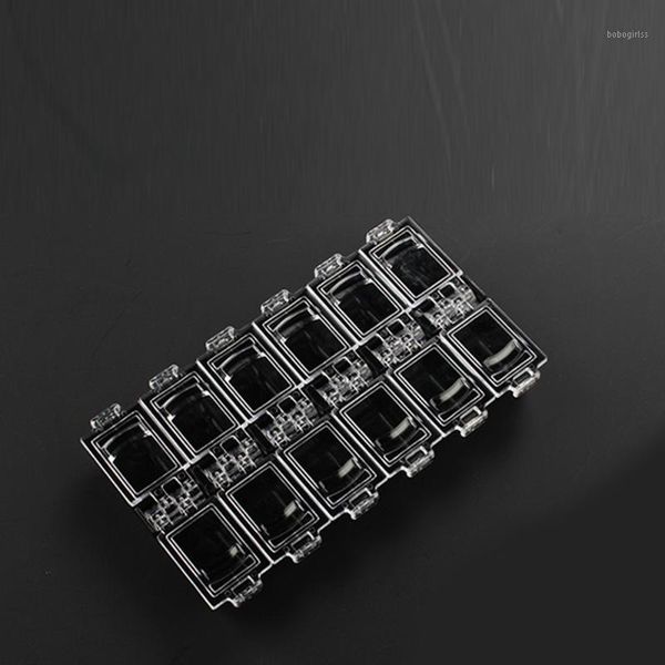 

5pcs transparent nail art storage box diy jewelry beads gems false tip container empty nails rhinestones holder organizer box1
