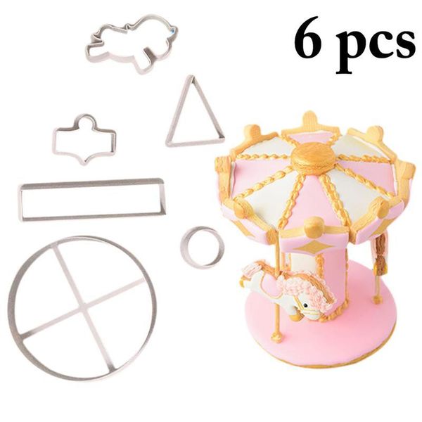 

baking moulds 6pcs cartoon character embossing cookie cutter for fondant cupcake cutters cake decoration tools accessories