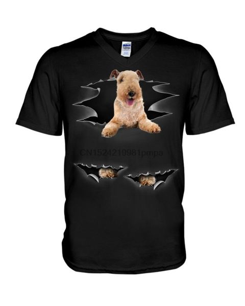 

men's t-shirts men t shirt lakeland terrier - torn(30) women tshirts, White;black