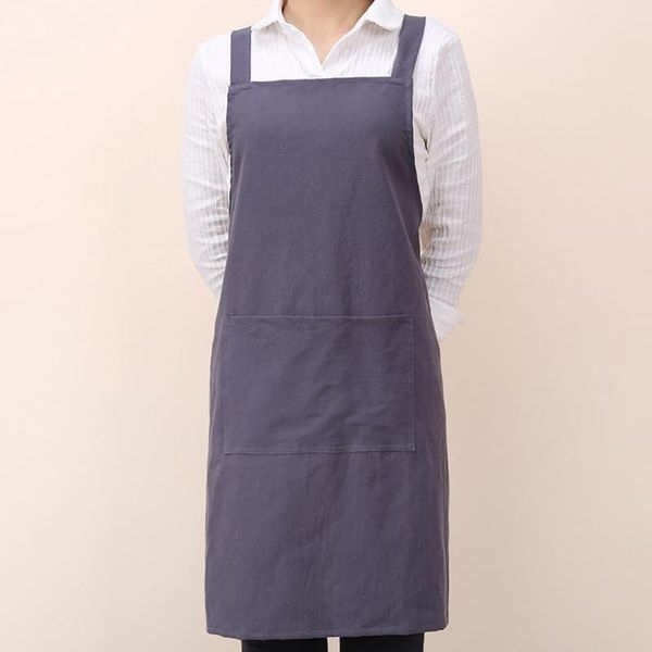 

cooking kitchen apron for woman men skin-friendly sleeveless cotton ladies workwear aprons accessory