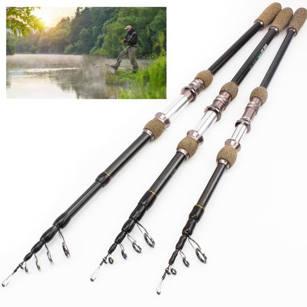 

promotion 2.1m2.4m 2.7m carbon spinning fishing rod lure portable travel pole trout boat rods