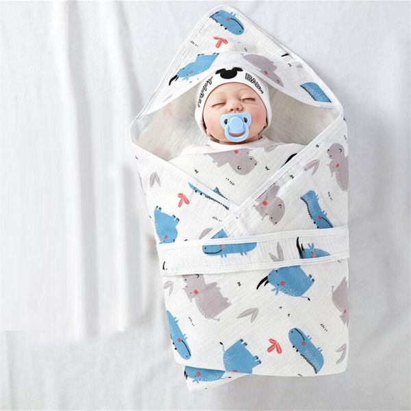 

baby swaddle blanket wrap for infant soft breathable cotton born sleeping bag stroller cover 90x90cm blankets & swaddling
