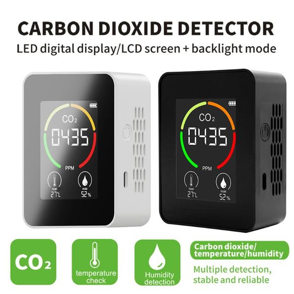 Gaz Analizörleri Kapalı CO2 Metre LP Dedektörü Termohygrometre Dijital Hava Akıllı Kalite Analizör Kirlilik Monitörü