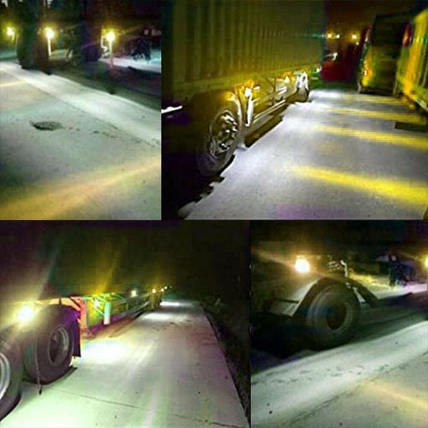 

car headlights 10x led side marker lamp clearance light yellow 12v-24v indicator trailer truck caravan waterproof rear lights