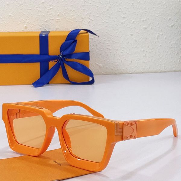 2022 Season Colors Millionaire Sunglasses Fashion Trend Orange Sunglasses Z1165W Thickened Square Frame Ladies Shopping Party Vacation Designer SUN Glasses