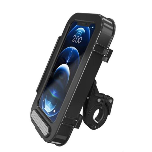 

cell phone mounts & holders outdoor riding bicycle mobile navigation waterproof box takeaway rider motorcycle durable bracket