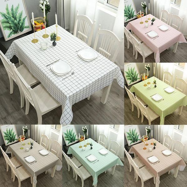 

table cloth plastic cover plaid printing modern wedding birthday party rectangle wipe covers waterproof oilproof desk tablecloth