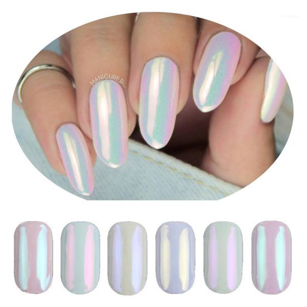 

box mirror neon nail glitter powder aurora shimmer chrome pigment dust holo pearl art decoration manicure1, Silver;gold