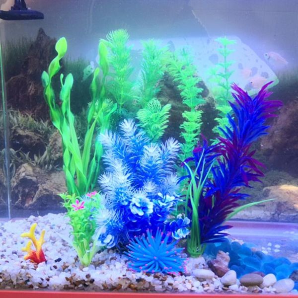 

aquarium accessories simulation water grass plastic fake fish tank landscaping plant combination package decorative flowers & wreaths
