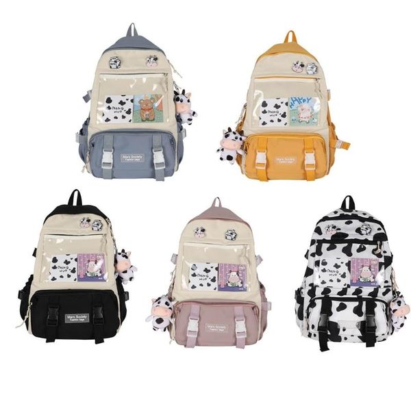 

school bags cute girls backpack nylon casual rucksack for teenage student large capacity bookbag travel daypack 066f