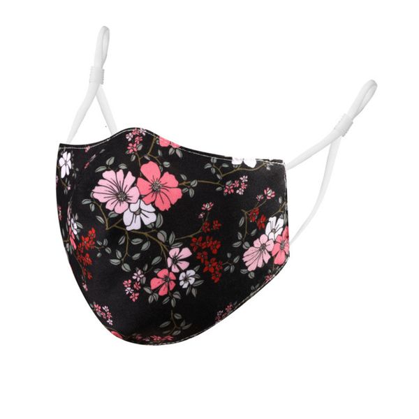 

three autumn winter warm layer adjustable and washable leisure cotton printed mask