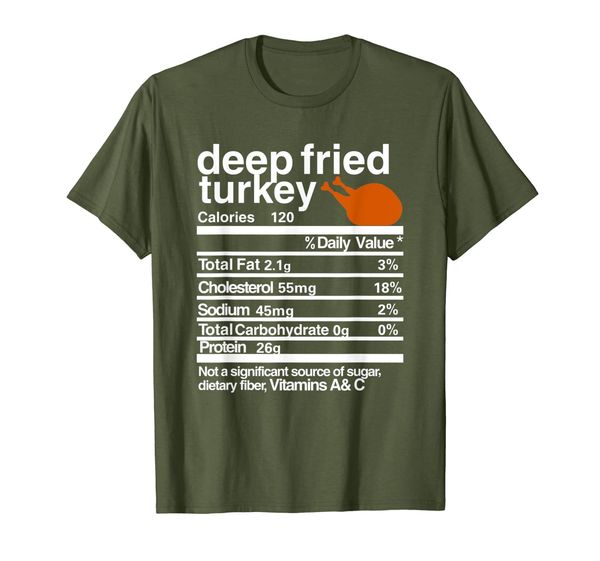 

funny deep fried turkey facts thanksgiving t-shirt t-shirt, White;black