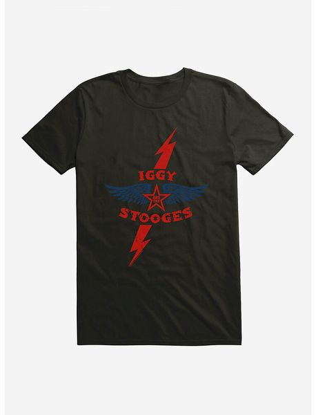 

iggy pop the stooges logo t-shirt, White;black