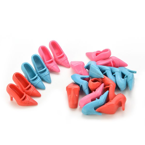 

4/10pairs doll shoes pumps colorful high heels for doll shoes accessories lovely baby girls gifts wholesale price