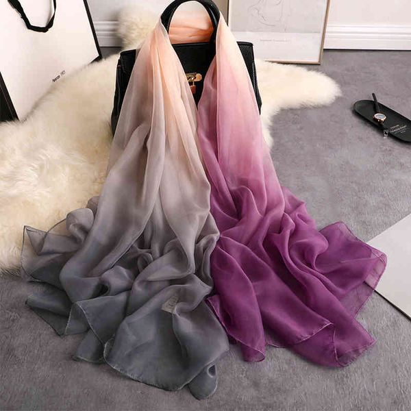 

2021 fashion summer silk scarf for women shawls and wraps large size thin soft pashmina beach stoles foulard lady echarpe hijabs, Blue;gray