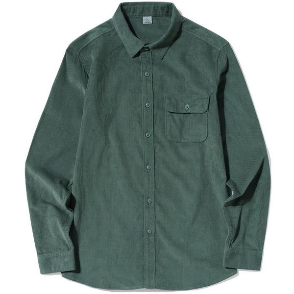 

men's casual shirts corduroy long-sleeved shirt 2021 autumn winter japanese clothing cotton camisas para hombre, White;black