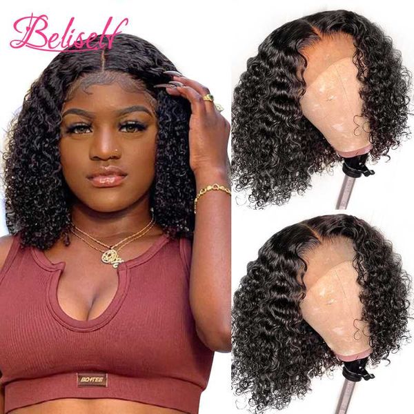 

lace wigs 13x4 front bob curly human hair for black women 180% density wig pre plucked brazilian 4x4 closure, Black;brown
