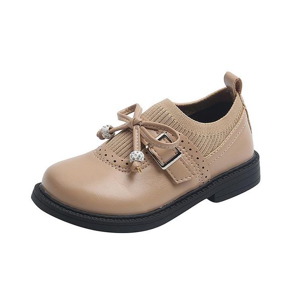 

flat shoes girls breathable non-slip autumn princess single kids bow patchwork casual g184, Black;grey