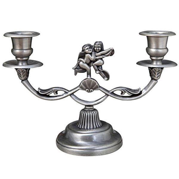 

candle holders antique retro holder zinc alloy vintage baby angel candlestick creative ornament room decor home decoration accessories