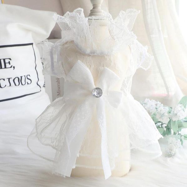 

dog apparel wedding dress lace design skirt breathable princess puppy fluffy for summer cute party