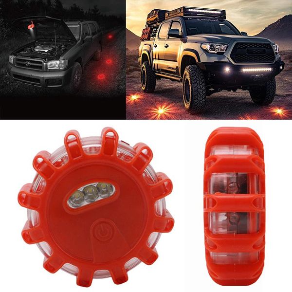 

emergency lights led road flares safety flashing warning traffic roadside disc beacon kit for vehicles boats with magnetic base