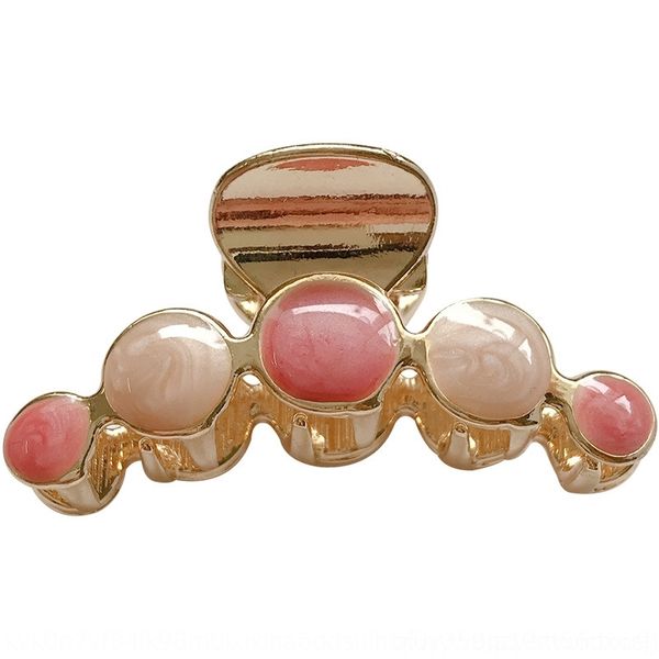 

aqn3 morandi mediumback clips of the head alloy barrettes texture morandi middleback brain hairpin ahalf ball top clip simple temperament h, Golden;silver