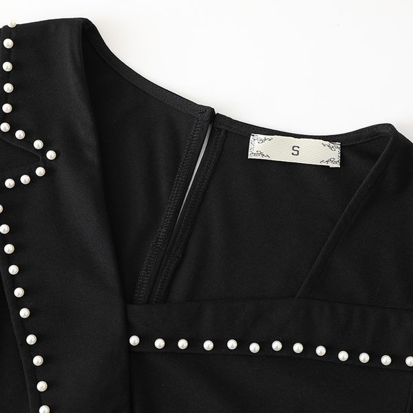 

size women's french small black skirt fat large mm summer new heavy industry nail bead waist cover belly show, Black;gray