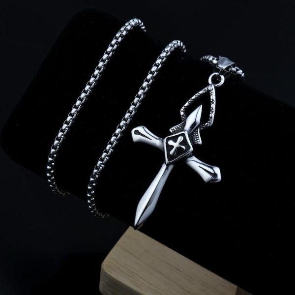 

pendant necklaces european and american fashion cross women simple necklace couple, Silver