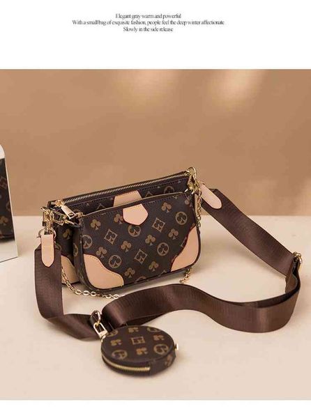 die neue Cross-Body Female Fashion Picture-Mother Bag Dreiteilige Kombination All-Match Small Chain Hit Color Mahjong