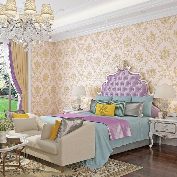 

wallpapers european classic carved pattern living room wallpaper fine embossed concave convex damascus bedroom 3d w179