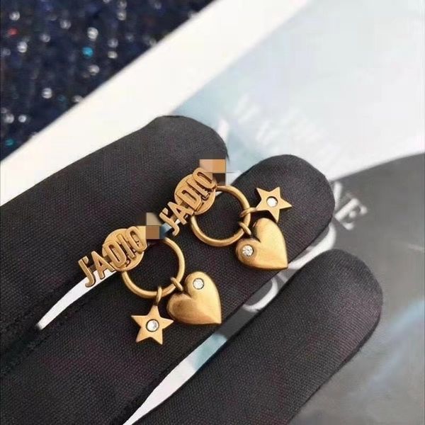 

special offer 75%off outlet new fashion letter earrings for female family stars, Silver