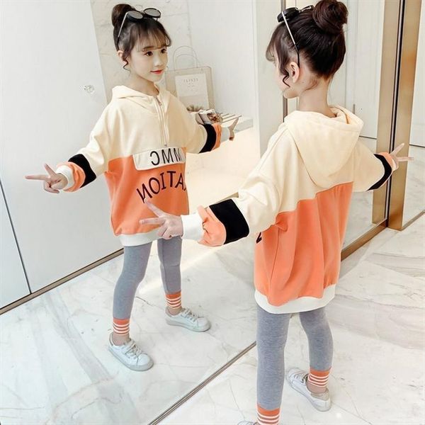 

kids clothes set fashion teen girls tracksuits autumn spring 2pcs sport suits 8 10 year size 11 12 13, White