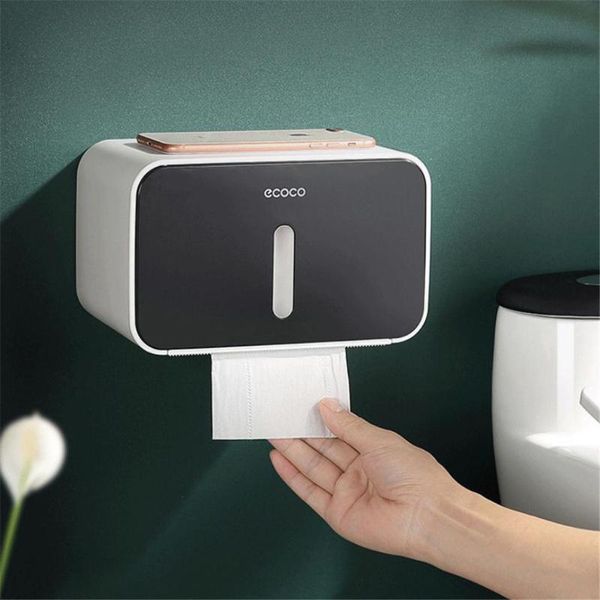 

tissue boxes & napkins storage box bathroom wall-mounted non-perforated waterproof kitchen towel dispenser for toilet roll holder