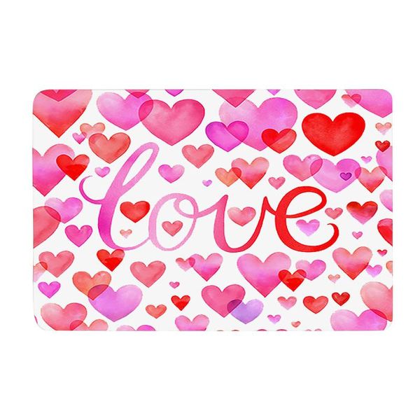

carpets printing water absorption printed in the bathroom valentine's day welcome doormats home decor living room carpet