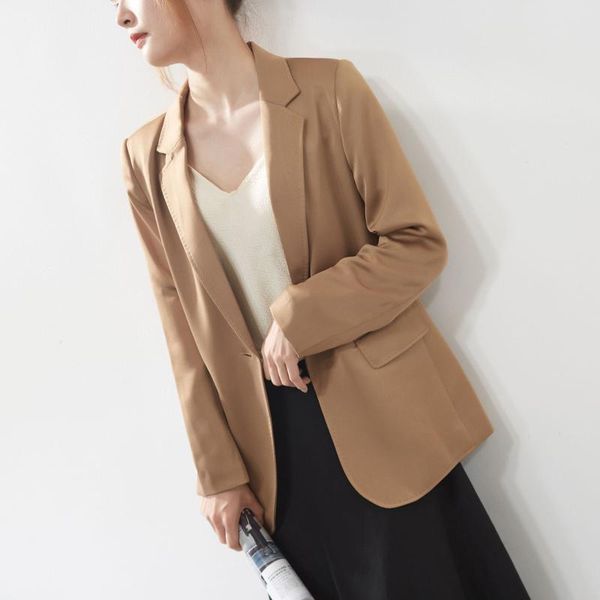 

blazers 2021 women fall style custom fabric anti-wrinkle drape casual suit women's suits &, White;black