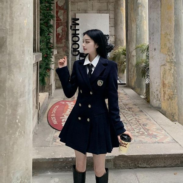 

women's wool & blends woollen suit coat for women in autumn and winter, Black