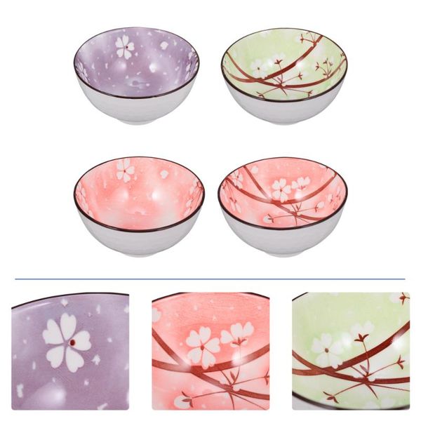 

set 4 pcs japanese style bowl exquisite cereal bowls ceramic tableware